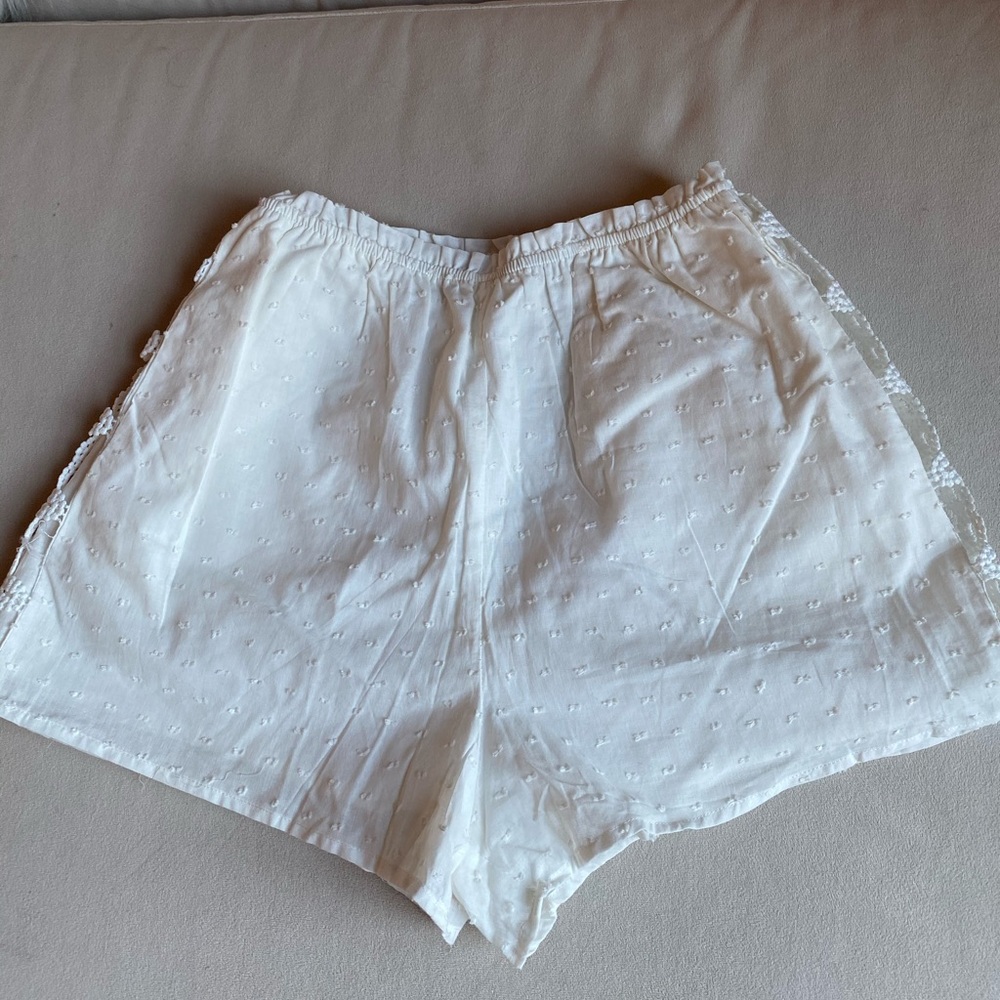 White Summer Lace Shorts